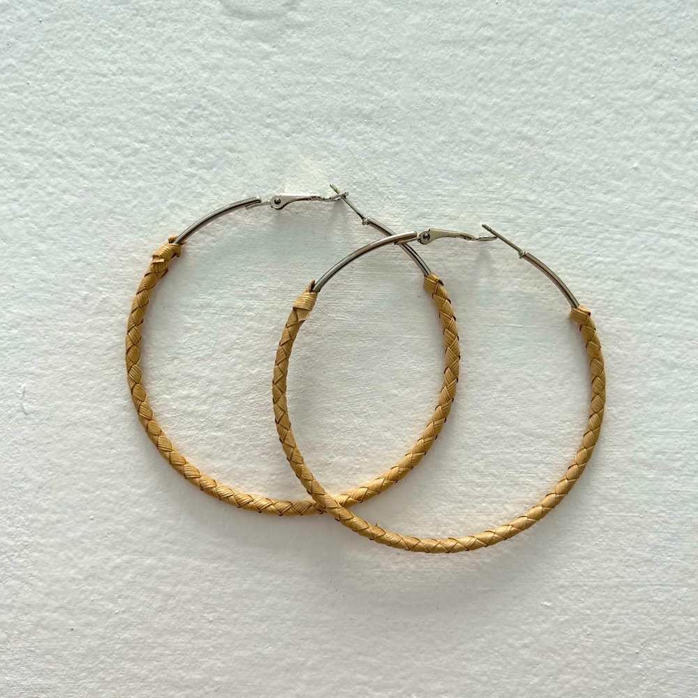 Lauhala Hoop Earrings